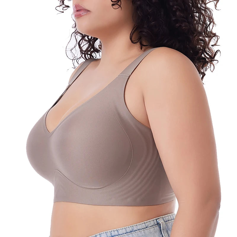 Push up Bra for Women Seamless plus Size Bras Thin Cup Wireless Bralette Sexy Brassiere Femme M-6XL